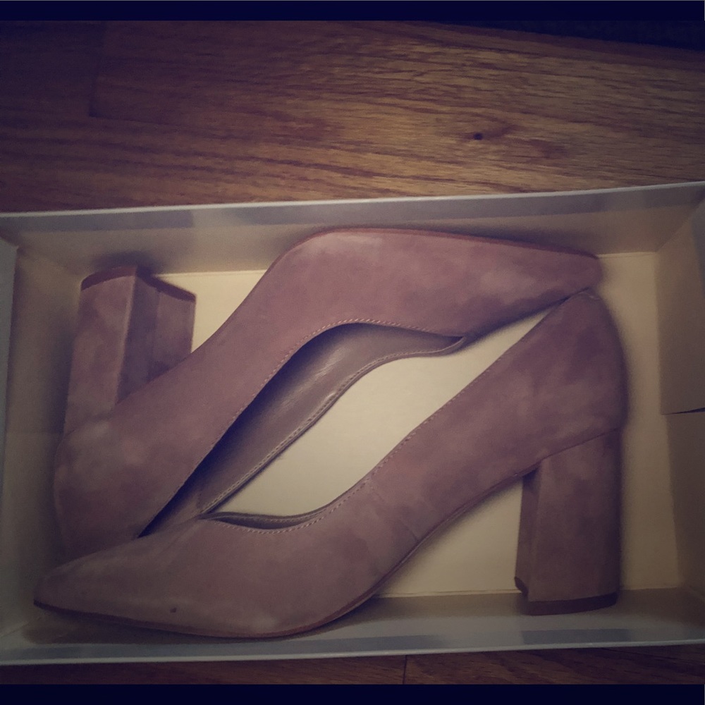 Marc Fisher suede pink heels